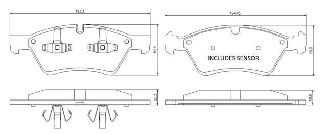 6720052E Front Brake Pads